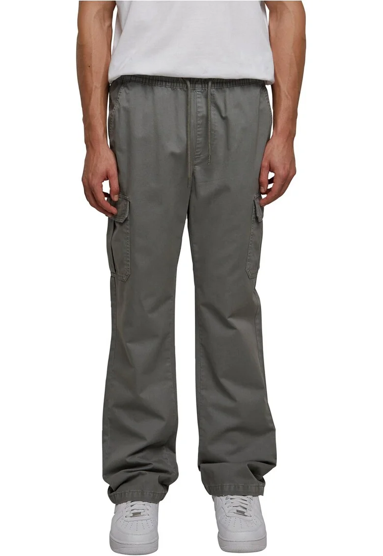 Pantaloni baggy cu snur de ajustare, Gri inchis