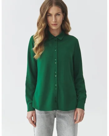 Camasa uni cu nasturi, Verde