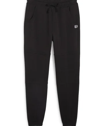 Pantaloni conici de trening cu snur in talie Downtown, Negru