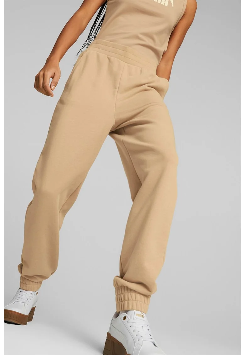 Pantaloni de trening regular fit cu buzunare laterale Essentials+, Piersica