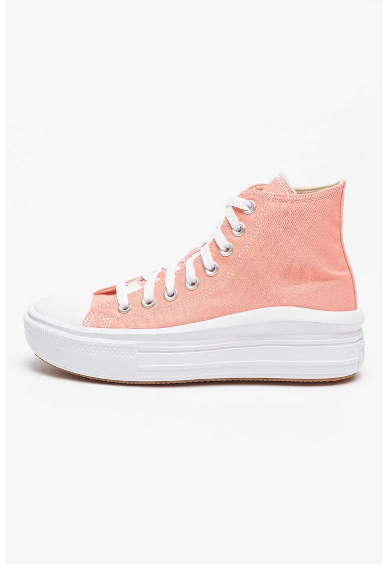 Tenisi wedge Chuck Taylor All Star Move, Alb/Coral