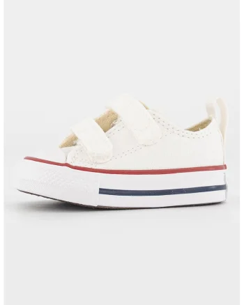 Tenisi cu velcro din panza Chuck Taylor All Star, Alb/Visiniu