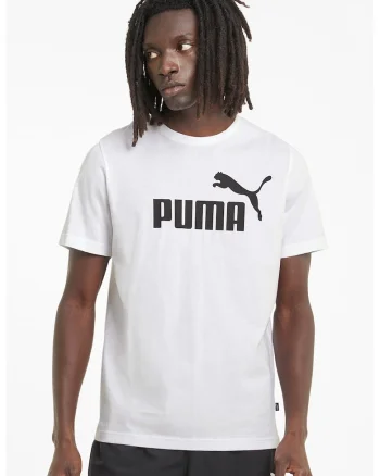 Tricou de bumbac cu imprimeu logo Essential, Alb
