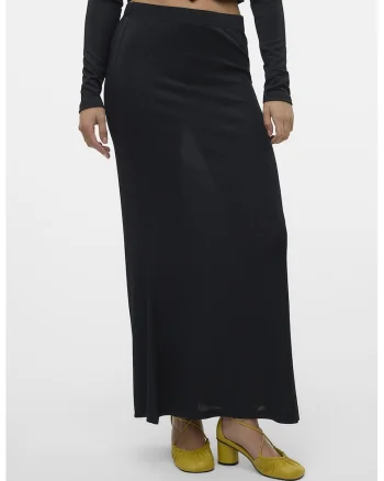 Fusta maxi transparenta din lurex