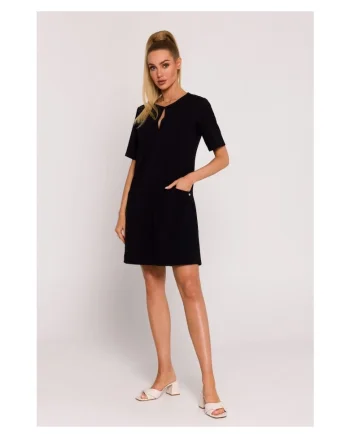 Rochie trapez cu buzunare