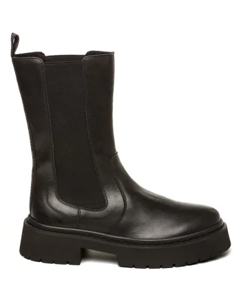 Ghete Chelsea din piele, Negru