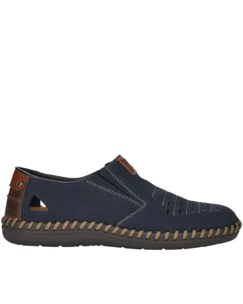 Pantofi casual barbati  Piele, Bleumarin,