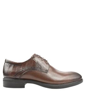 Pantofi eleganti, barbati,  1352 maro, piele naturala, Maro