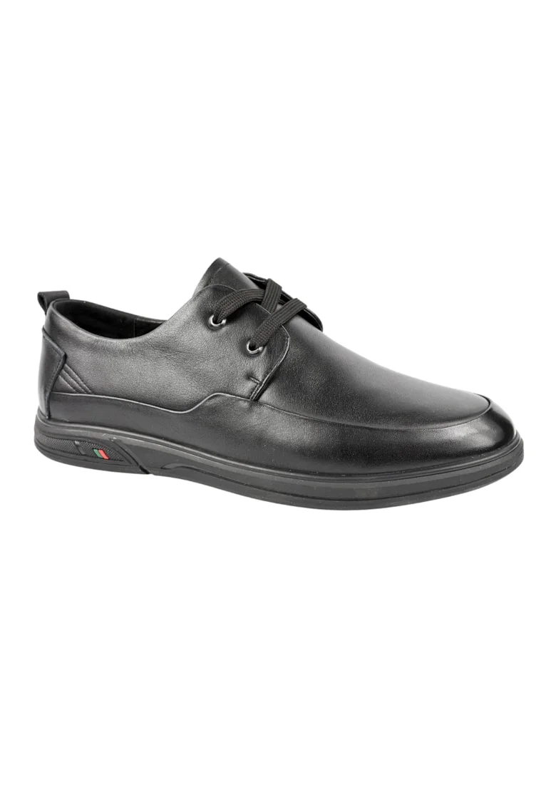 Pantofi casual, barbati,  9991191 negru, piele naturala, Negru