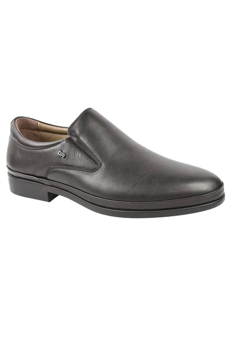 Pantofi casual, barbati,  B25-2024 negru, piele naturala, Negru