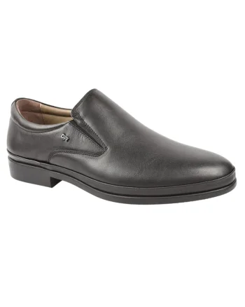 Pantofi casual, barbati,  B25-2024 negru, piele naturala, Negru