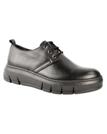 Pantofi casual, dama,  745-18 negru, piele naturala, Negru