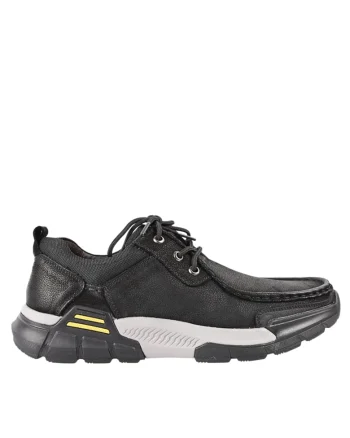 Pantofi sport, barbati,  23566 negru, piele naturala, Negru