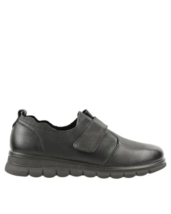 Pantofi casual, dama,  21074 negru, piele naturala, Negru