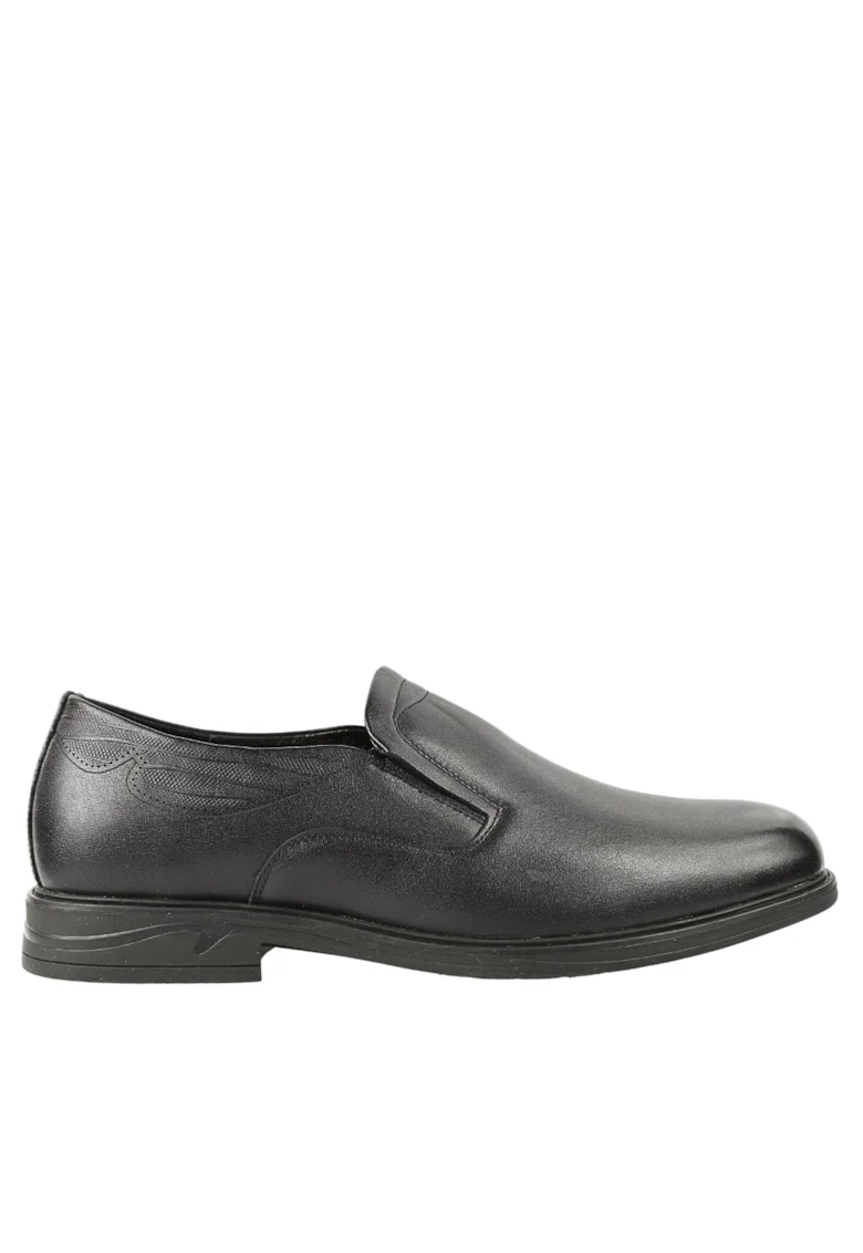 Pantofi casual, barbati,  W2600D negru, piele naturala, Negru