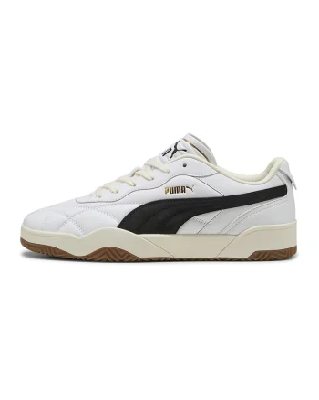 Pantofi sport low-cut de piele cu logo, Alb/Negru