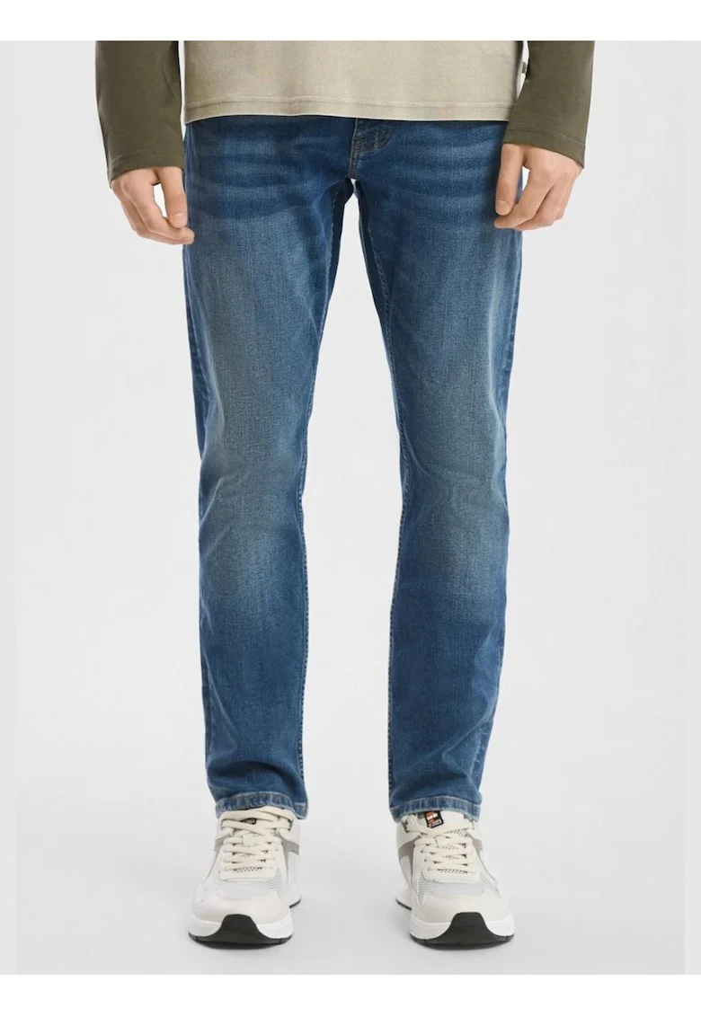 Blugi barbati Rick, cu talie medie, croiala Slim Fit, Slim Leg,  by s.Oliver, Albastru