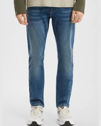 Blugi barbati Rick, cu talie medie, croiala Slim Fit, Slim Leg,  by s.Oliver, Albastru