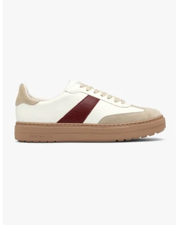 Pantofi sport de piele intoarsa cu garnituri de piele Nora, Bej/Crem