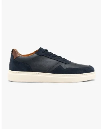 Rylko, Pantofi sport de piele cu garnituri de piele intoarsa, Albastru