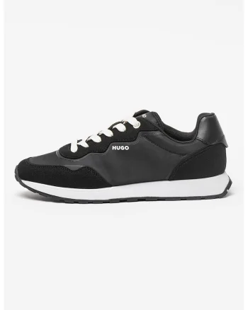 Pantofi sport low-cut cu segmente din material sintetic, Negru