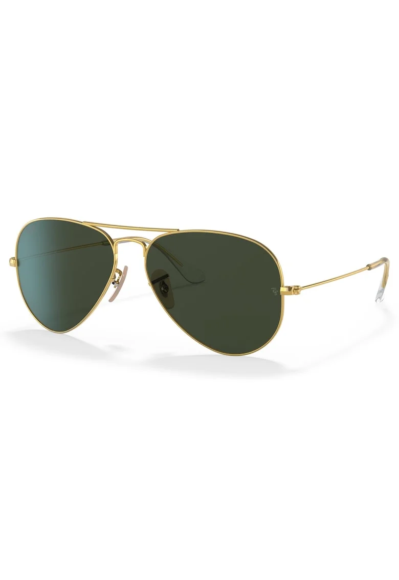 Ray Ban, Ochelari de soare aviator cu rama metalica, Alb/Auriu