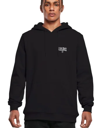 Hanorac unisex cu text, Negru