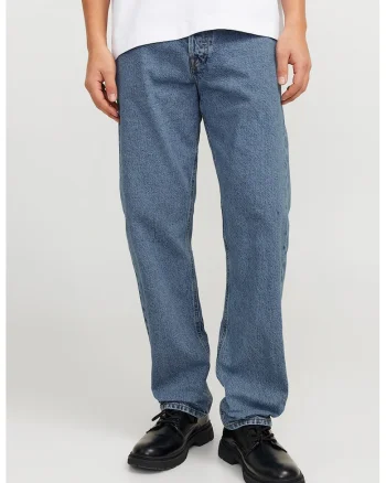 Blugi relaxed fit, Albastru inchis