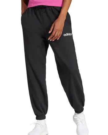 Pantaloni de trening cu croiala relaxed-fit cu buzunare, Negru stins/Alb optic