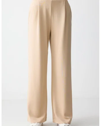 Pantaloni de trening relaxed fit cu buzunare, Bej