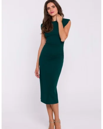Rochie tip creion fara maneci, Verde