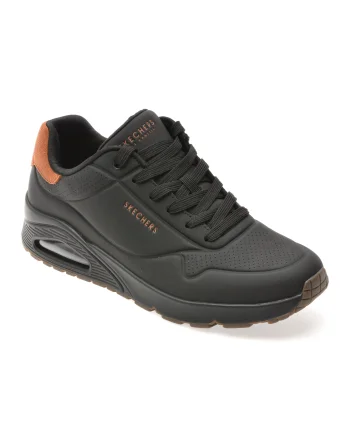 Pantofi sport SKECHERS negri, UNO, din piele ecologica