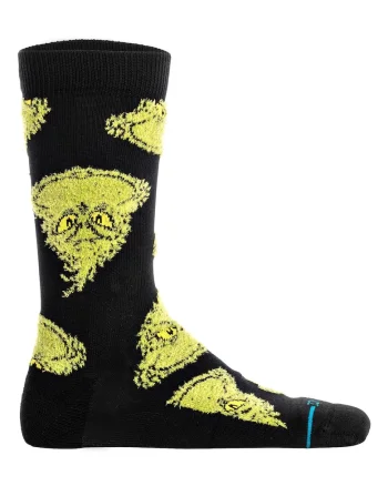 Sosete unisex din amestec de bumbac cu imprimeu, Verde/Negru