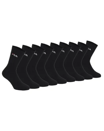 Set de sosete lungi unisex - 9 perechi, Negru