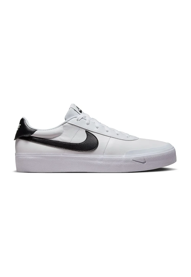 Pantofi sport low-cut din piele ecologica Court, Negru/Alb optic
