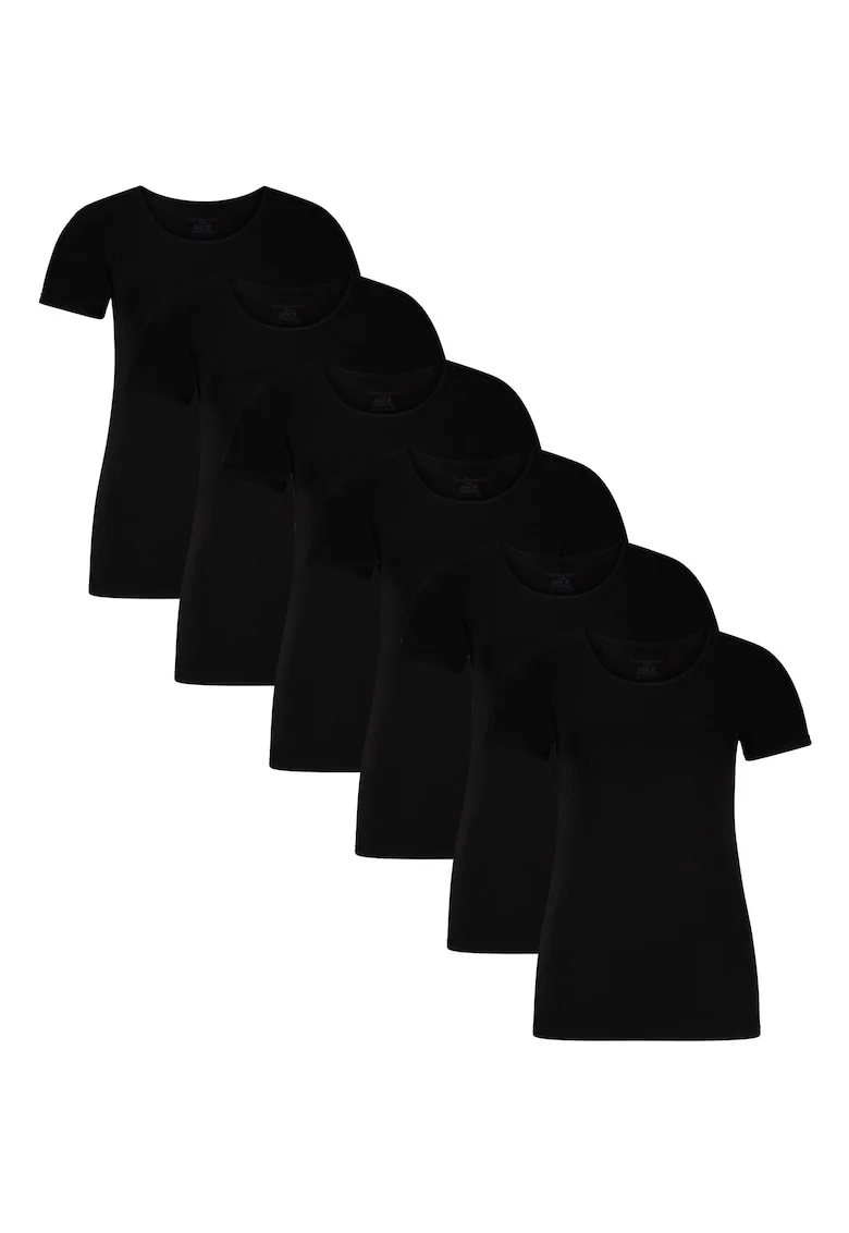 Set de tricouri de casa Kate - 6 piese, Negru