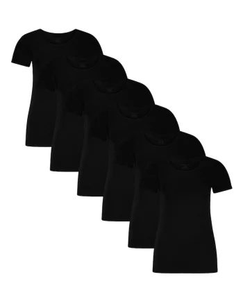 Set de tricouri de casa Kate - 6 piese, Negru