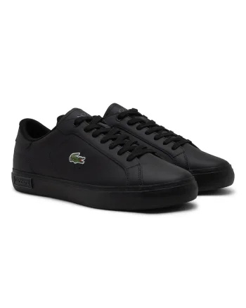 Pantofi sport din piele cu logo discret11, Negru