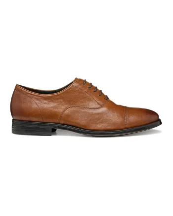 Pantofi derby de piele, Caramel