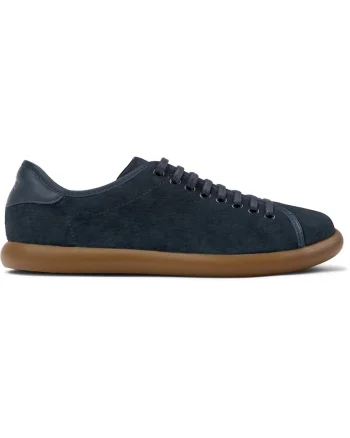 Pantofi sport de piele nabuc Soller, Albastru