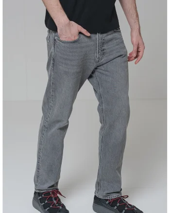 Blugi uni relaxed fit, Gri