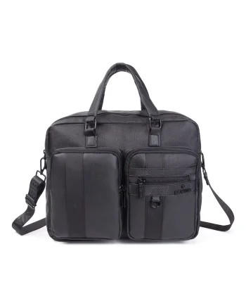 Geanta duffle cu fermoar, Negru