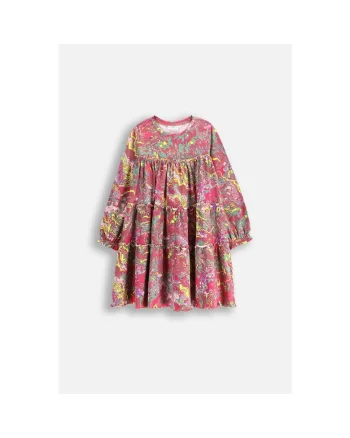 Rochie evazata cu model abstract