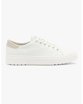 Pantofi sport low-cut din piele, Alb