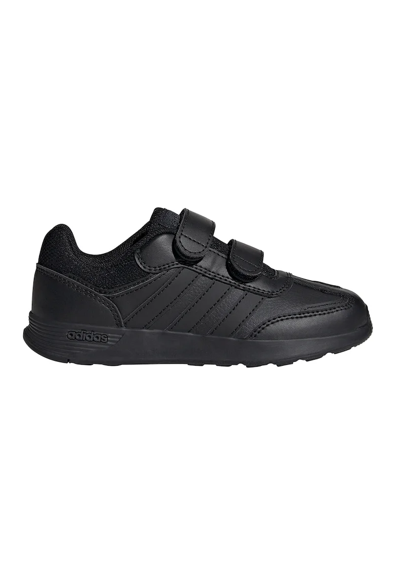 Pantofi sport Tensaur Switch de piele ecologica cu velcro, Negru