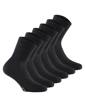 Set de sosete lungi unisex - 6 perechi, Negru