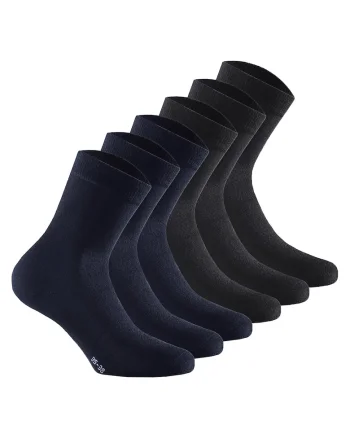 Set de sosete lungi unisex - 6 perechi, Negru/Albastru