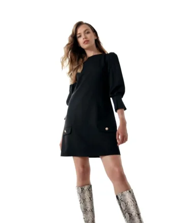 Rochie mini dama,  Astondole, neagra, Negru