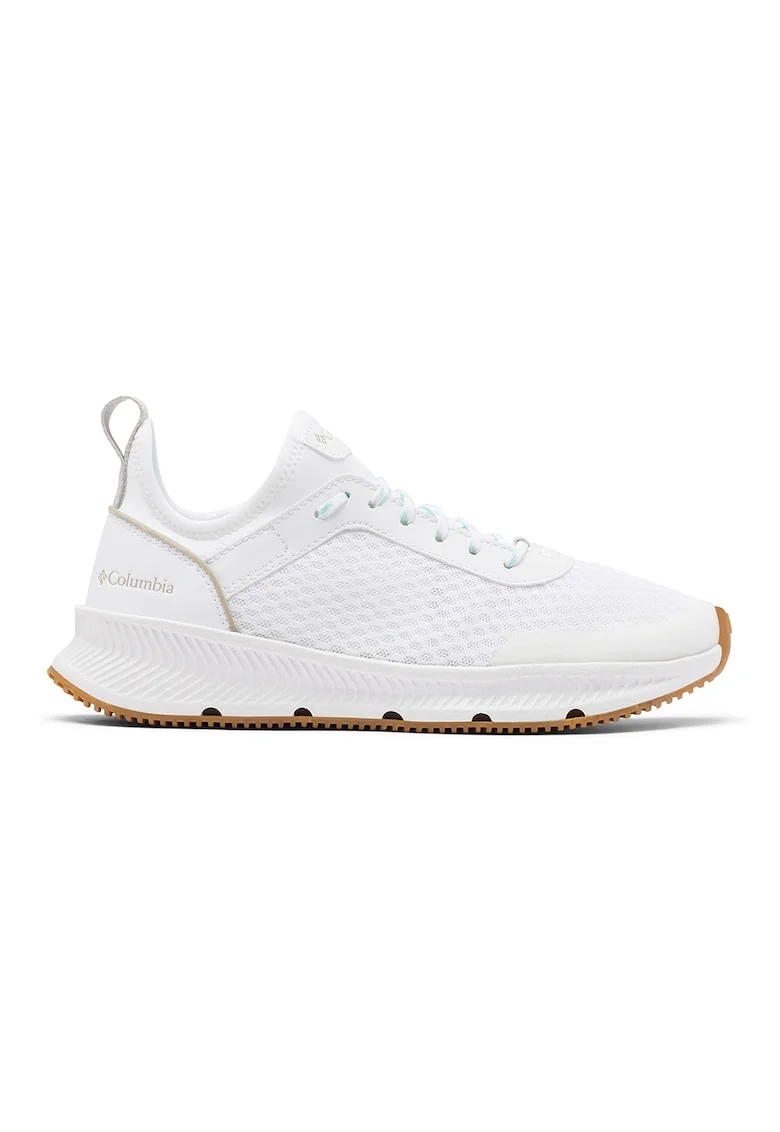 Pantofi sport de plasa cu insertii de piele ecologica Summertide™, Alb optic