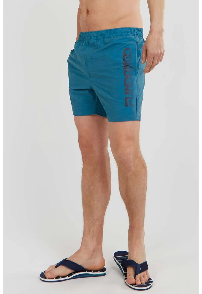 Pantaloni scurti de baie cu logo Bono, Albastru